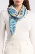 Kurt Geiger London Paisley Denim Silk Square Scarf