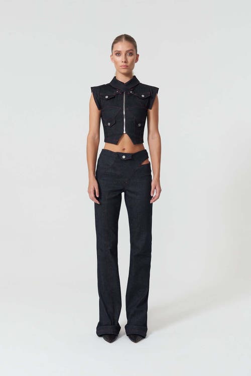 Jendue Davidson Cross Neck Vest in Deep Blue at Nordstrom, Size Small