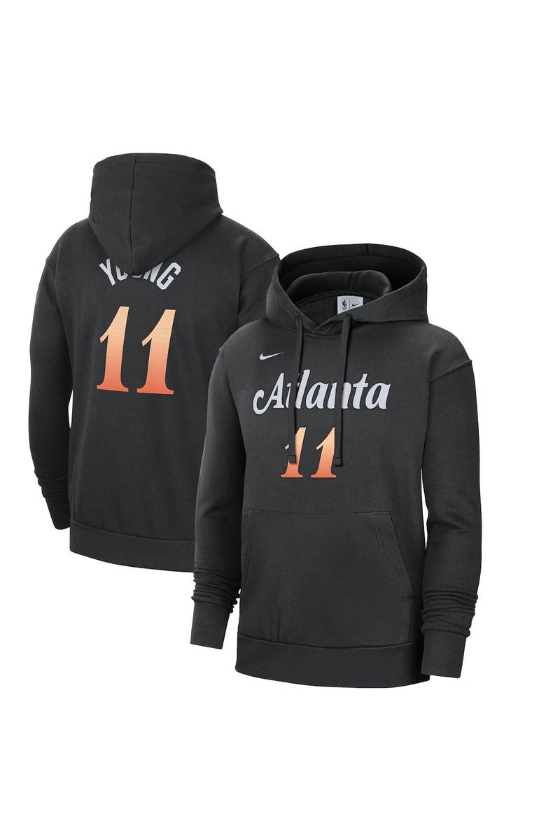 Nike Men's Nike Trae Young Black Atlanta Hawks 2022/23 City Edition Name & Number Pullover Hoodie, Main, color, 