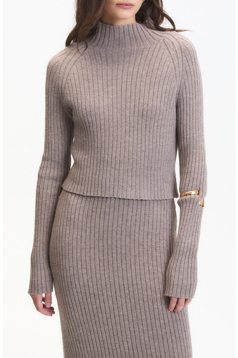 Randy Rib Crop Sweater, Main, color, MINK