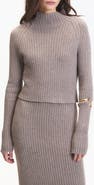 DELUC Randy Rib Crop Sweater