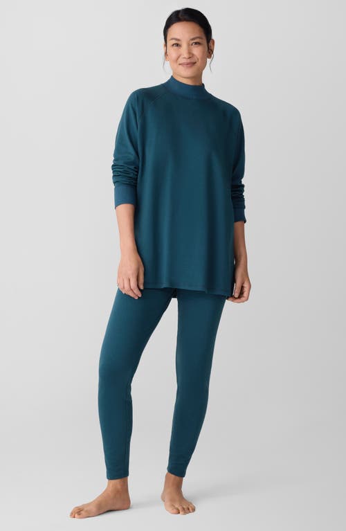 Eileen Fisher High Waist Ankle Leggings In Green