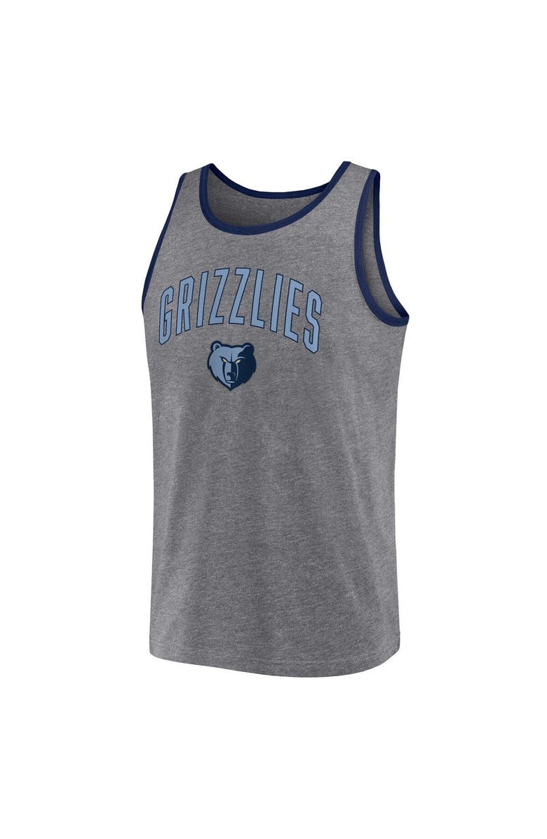 FANATICS Men's Fanatics Branded Heather Gray Memphis Grizzlies Primary Logo Tank Top, Alternate, color, 