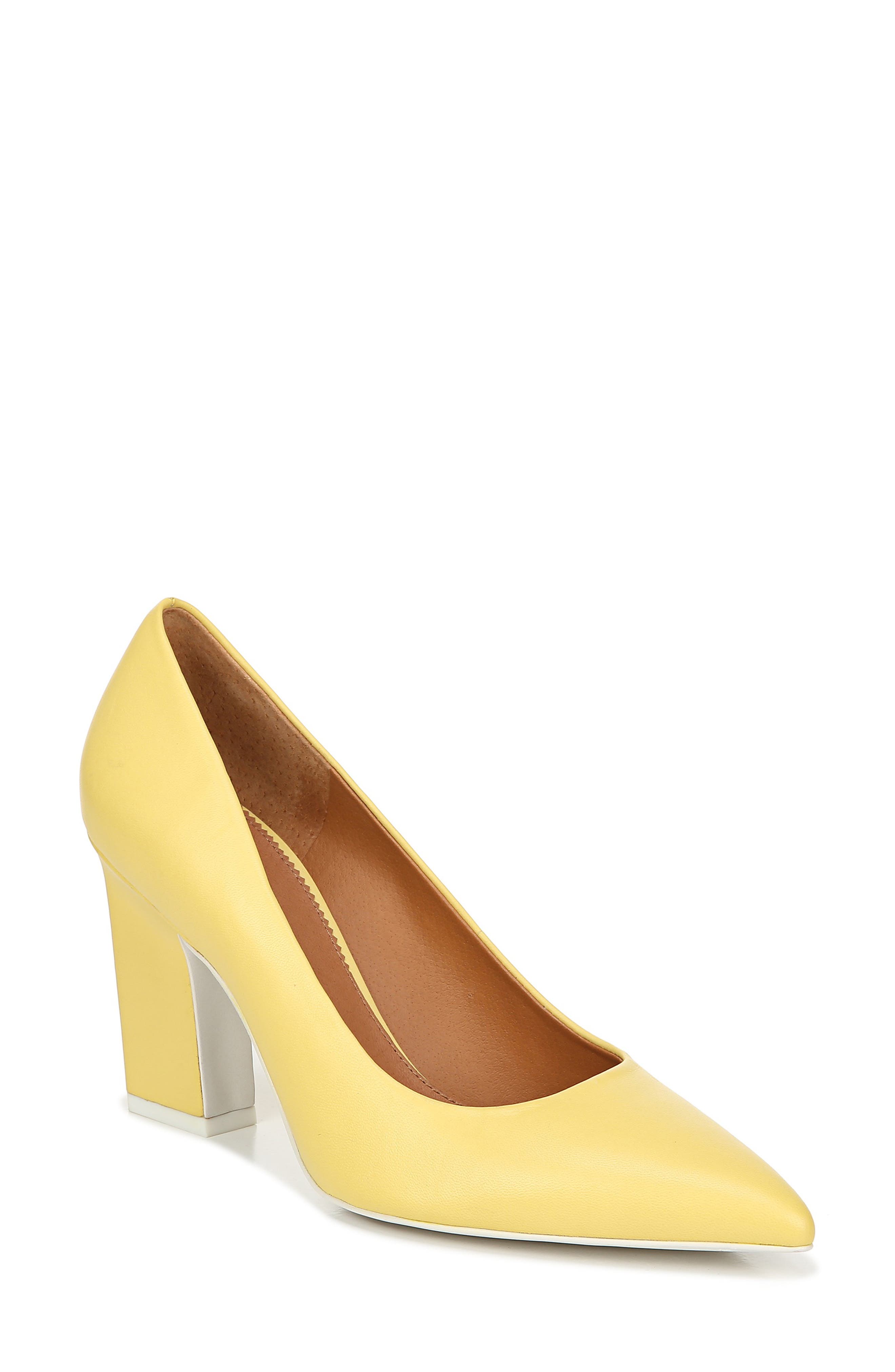 Sasha Pointed Toe Pump, Main, color, LEMON LEATHER