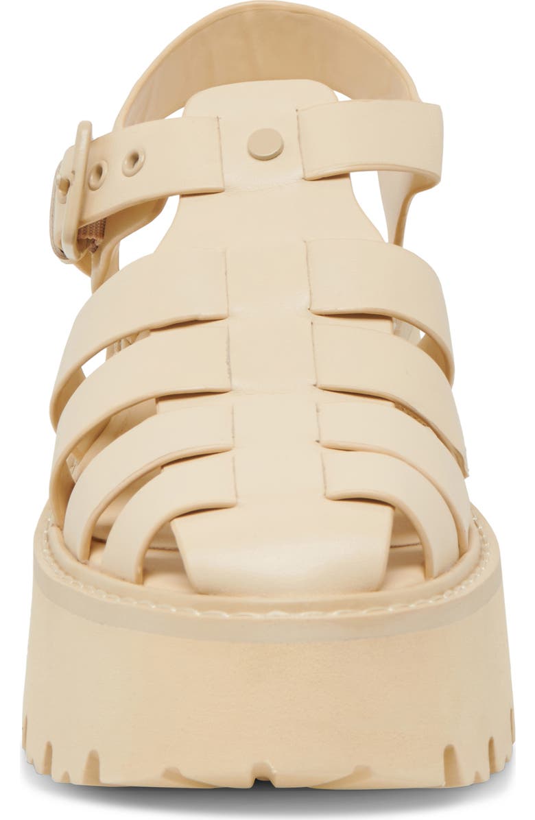 Dolce Vita Lasly Platform Fisherman Sandal, Alternate, color, Light Yellow Leather