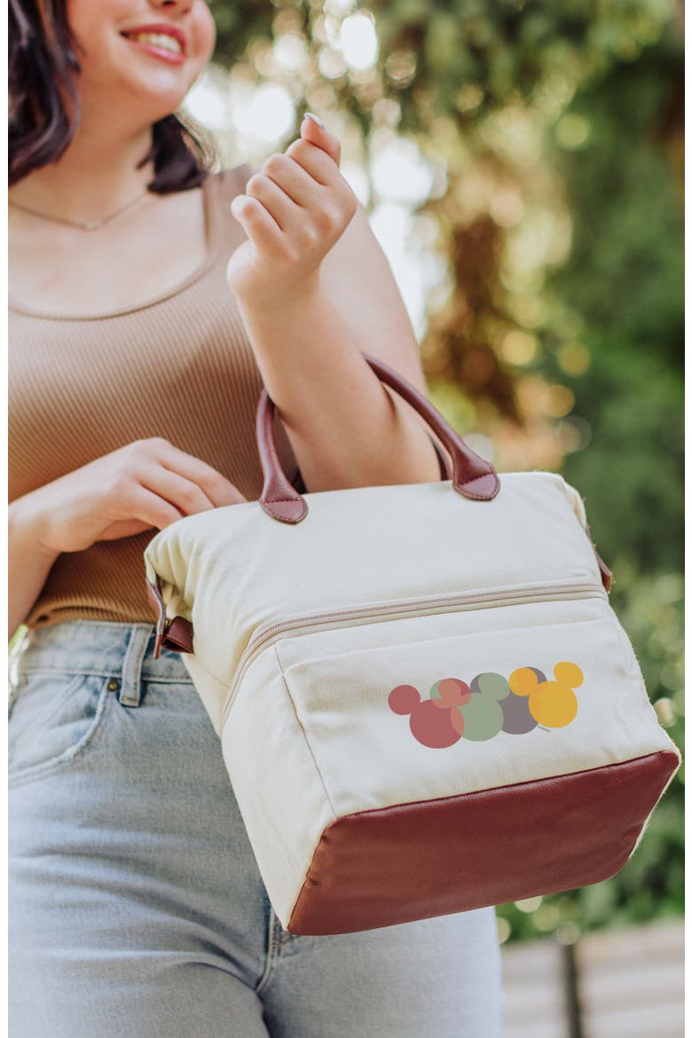 x Disney Mickey Mouse Urban Insulated Lunch Cooler, Alternate, color, BEIGE WITH BROWN ACCENTS