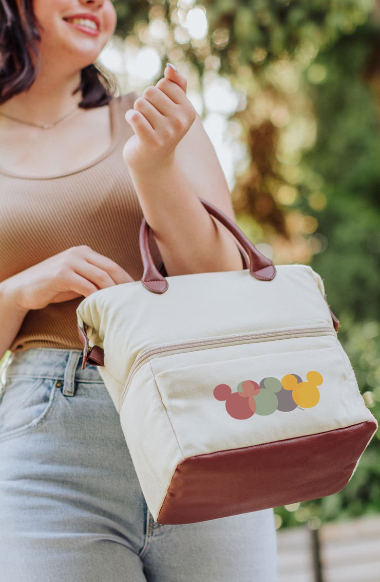 Picnic Time x Disney Mickey Mouse Urban Insulated Lunch Cooler, Alternate, color, Beige With Brown Accents