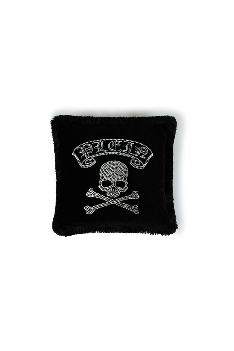 Cushion Crystal Skull 40X40 Unisex, Main, color, black