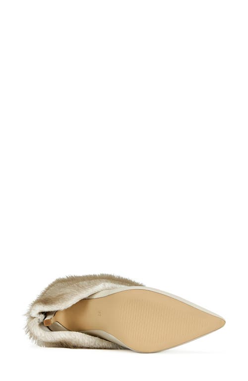 Azalea Wang Simon Faux Fur Bootie In Neutral