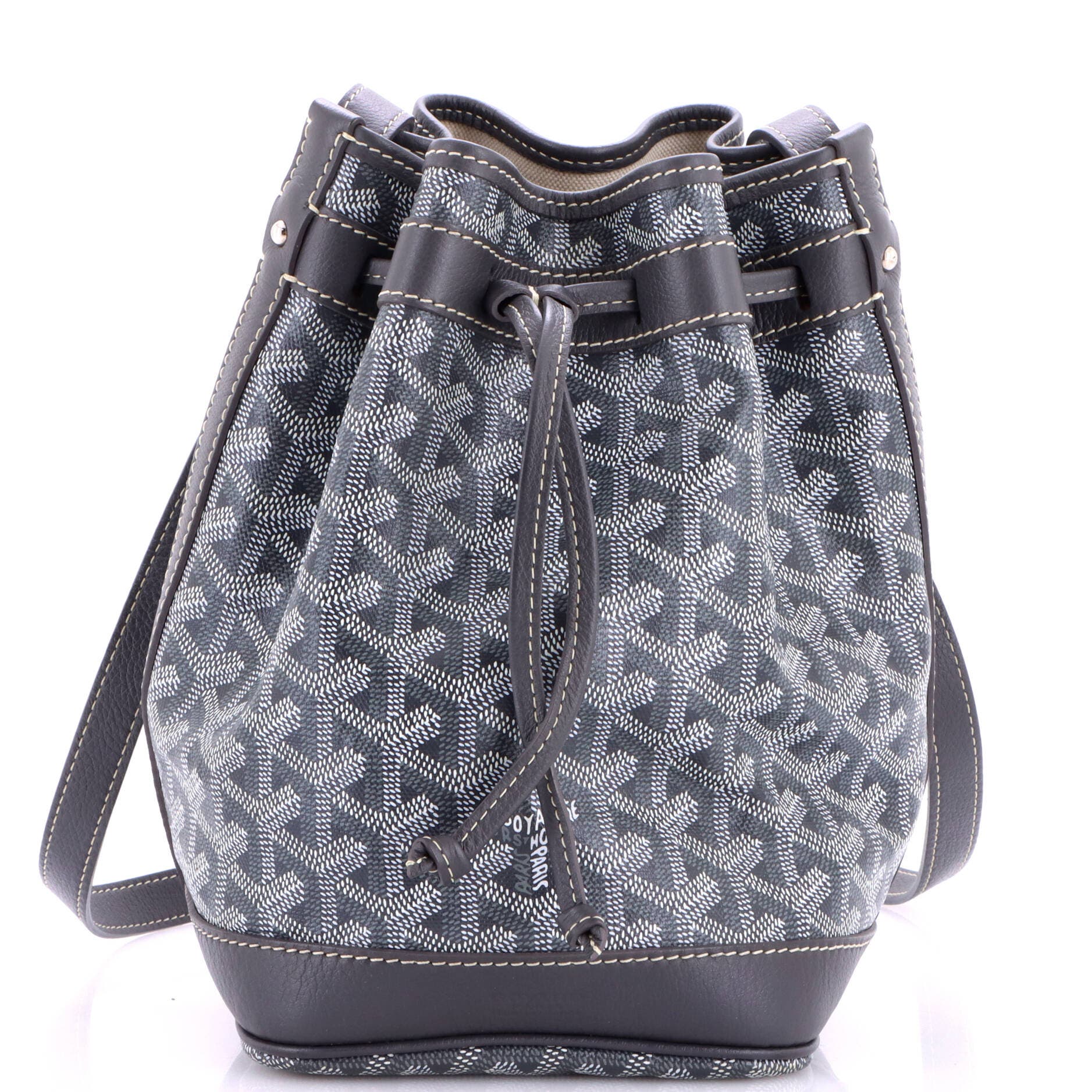 Petit Flot Bucket Bag Coated Canvas PM, Main, color, Grey