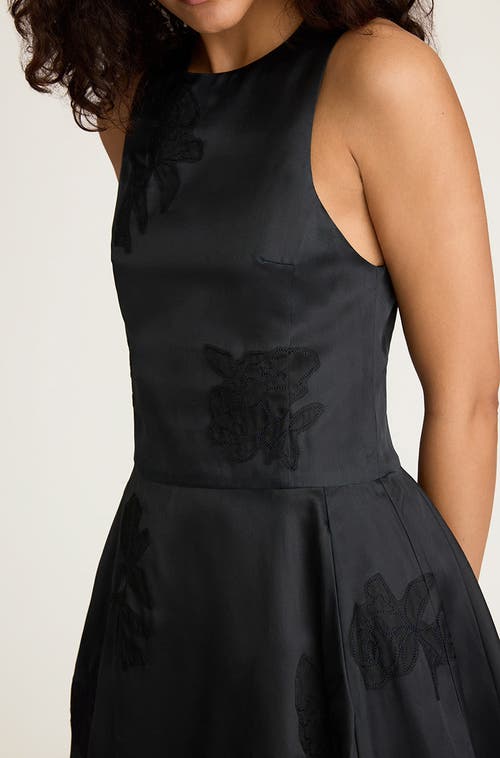 REBECCA TAYLOR REBECCA TAYLOR APPLIQUE SCULPTURED MIDI DRESS