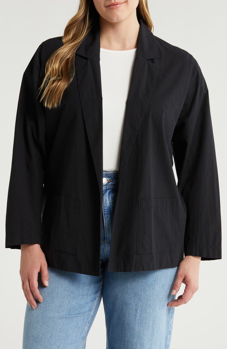 Eileen Fisher Organic Cotton Longline Blazer, Main, color, 