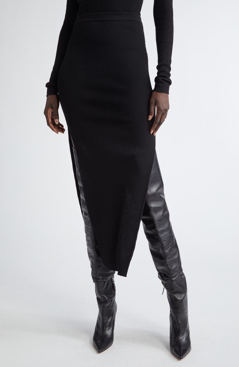 Rick Owens Hollywood Wool Sacriskirt, Main, color, 