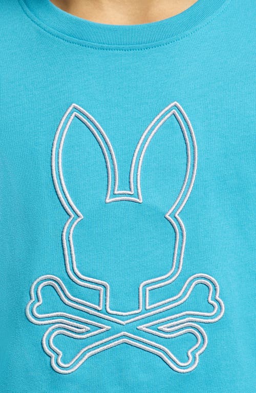Shop Psycho Bunny Kids' Durango Embroidered T-shirt In Navagio Bay