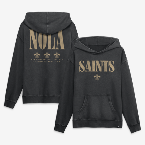 Men's Fanatics Black New Orleans Saints Relaxed Intense Rivalry French Terry Hoodie