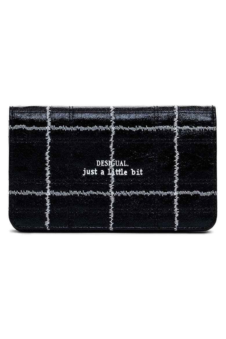 Faux Leather Wallet, Alternate, color, BLACK