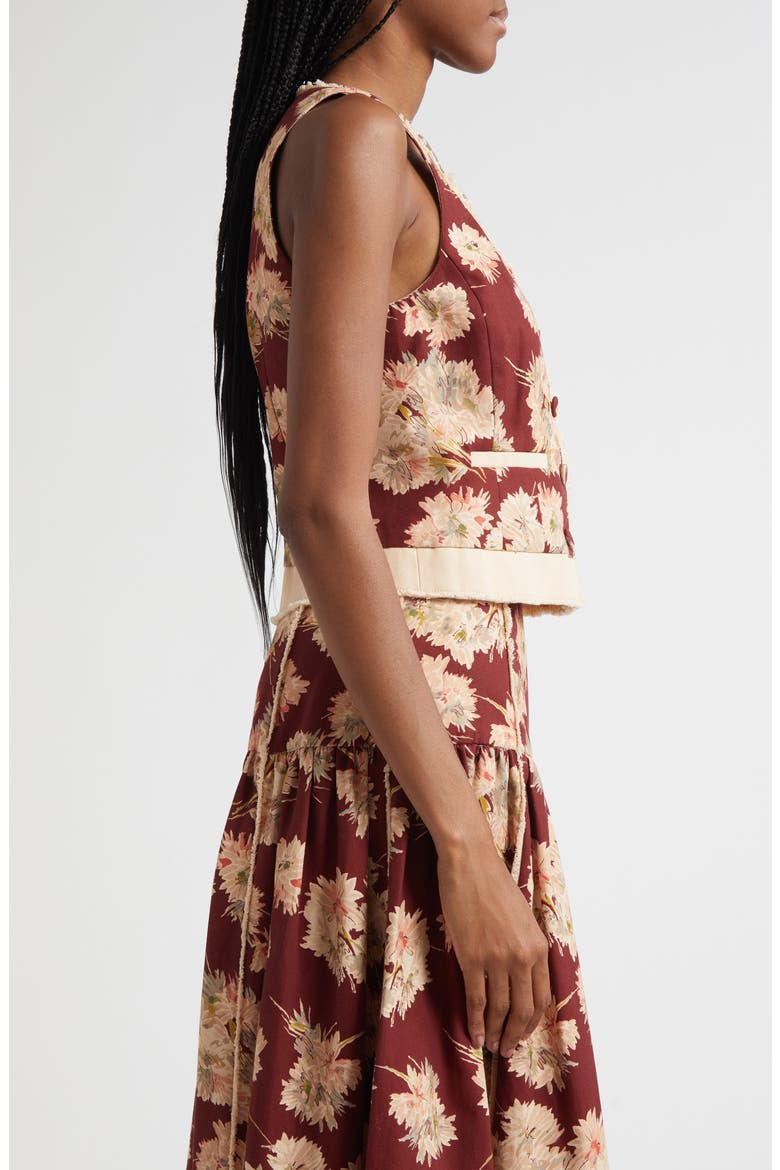 Rowena Mae Bouquet Floral Top, Alternate, color, WINEBERRY MULTI