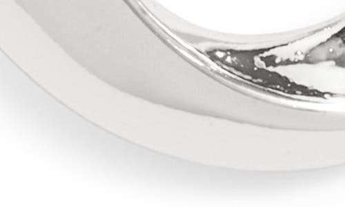 Nordstrom Twisted Oval Hoop Earrings In Silver
