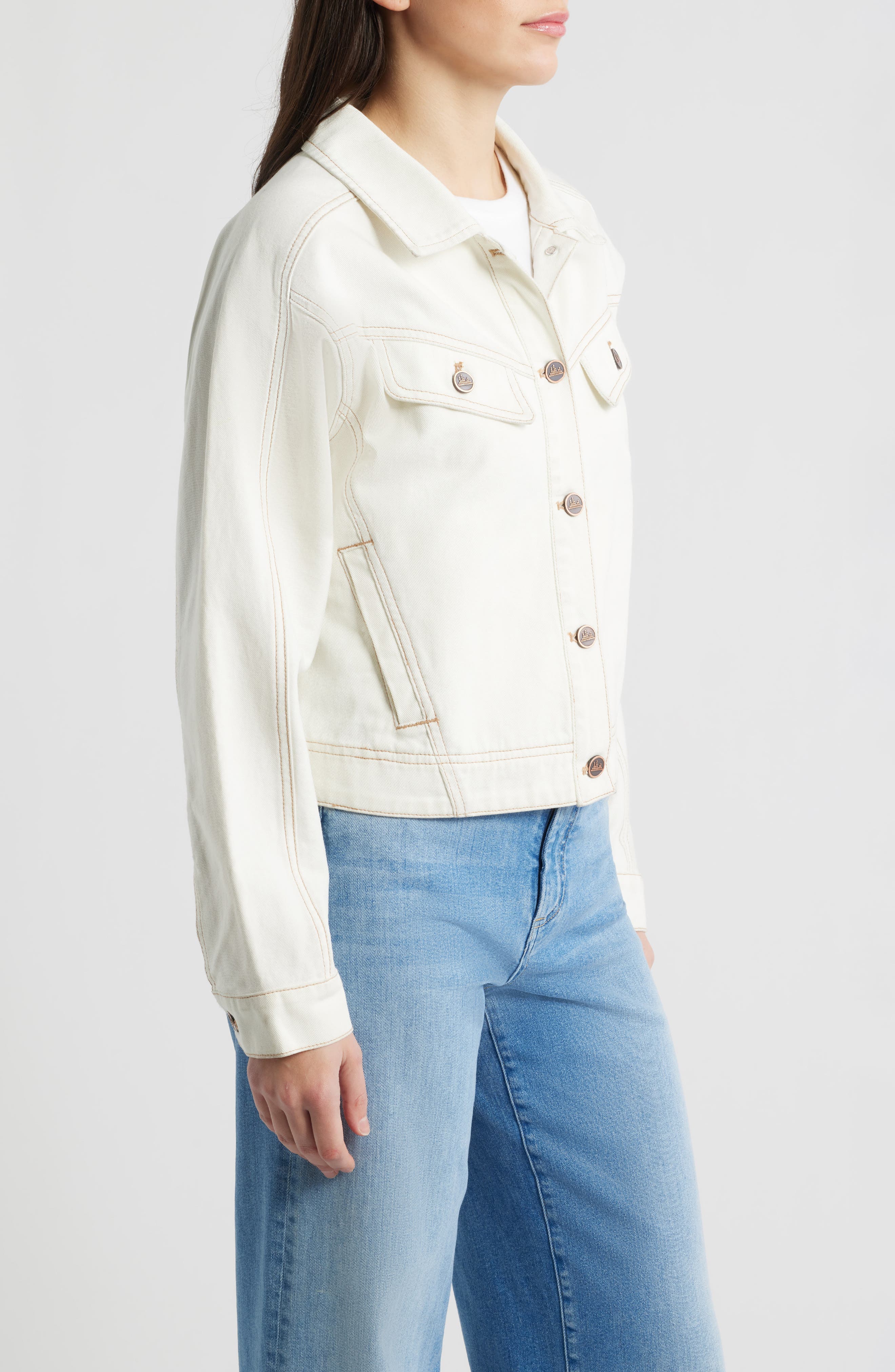 CITY BLUES Slant Pocket Denim Jacket (Women) | Nordstromrack