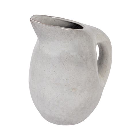 Neutral Reactive Glaze Stoneware Pitcher