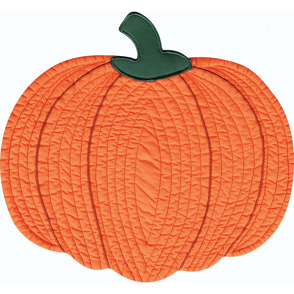 C & F Home C&f Home Pumpkin Oval Placemats Set Of 6 Harvest Autumn Fall Thanksgiving Orange, 16" X 19" In Orange
