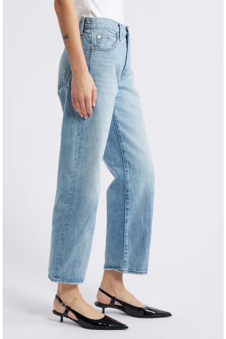 Lexi Distressed Crop Barrel Jeans, Alternate, color, BOWIE