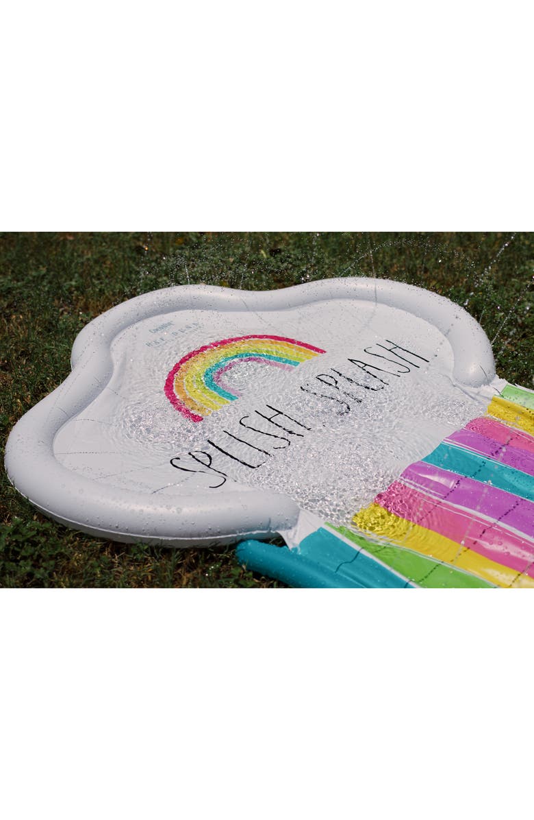 Rae Dunn Splish Splash Rainbow Slide & Ride 16 Foot Water Slide Sprinkler, Alternate, color, Multicolored