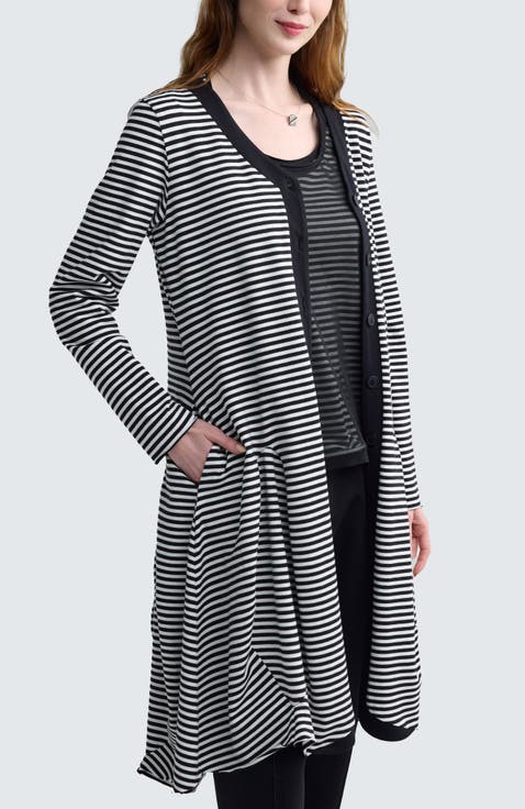 Elonie Striped Balloon Jacket