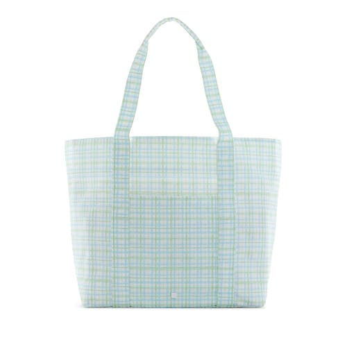 Trvl Design Classic Plaid Jumbo Tote In Green