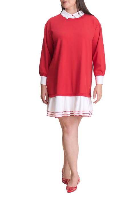 Twofer Mini Shirt Dress (Plus Available)