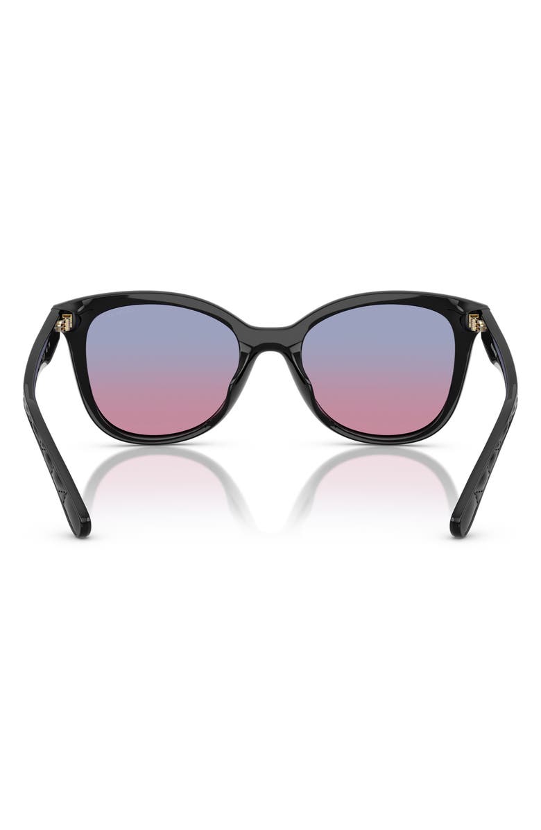 COACH 55mm Square Sunglasses, Alternate, color, Black / Blue Purple Gradient