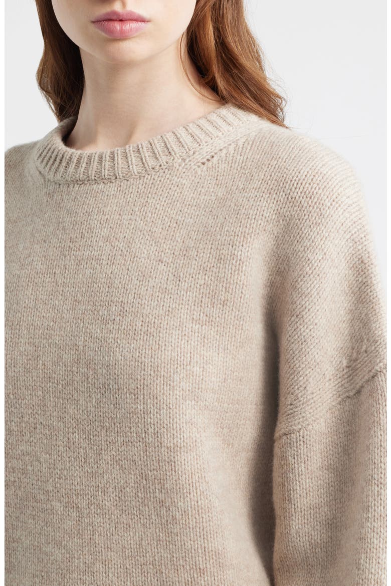 Bear Chunky Relaxed Wool Sweater, Alternate, color, OATMEAL