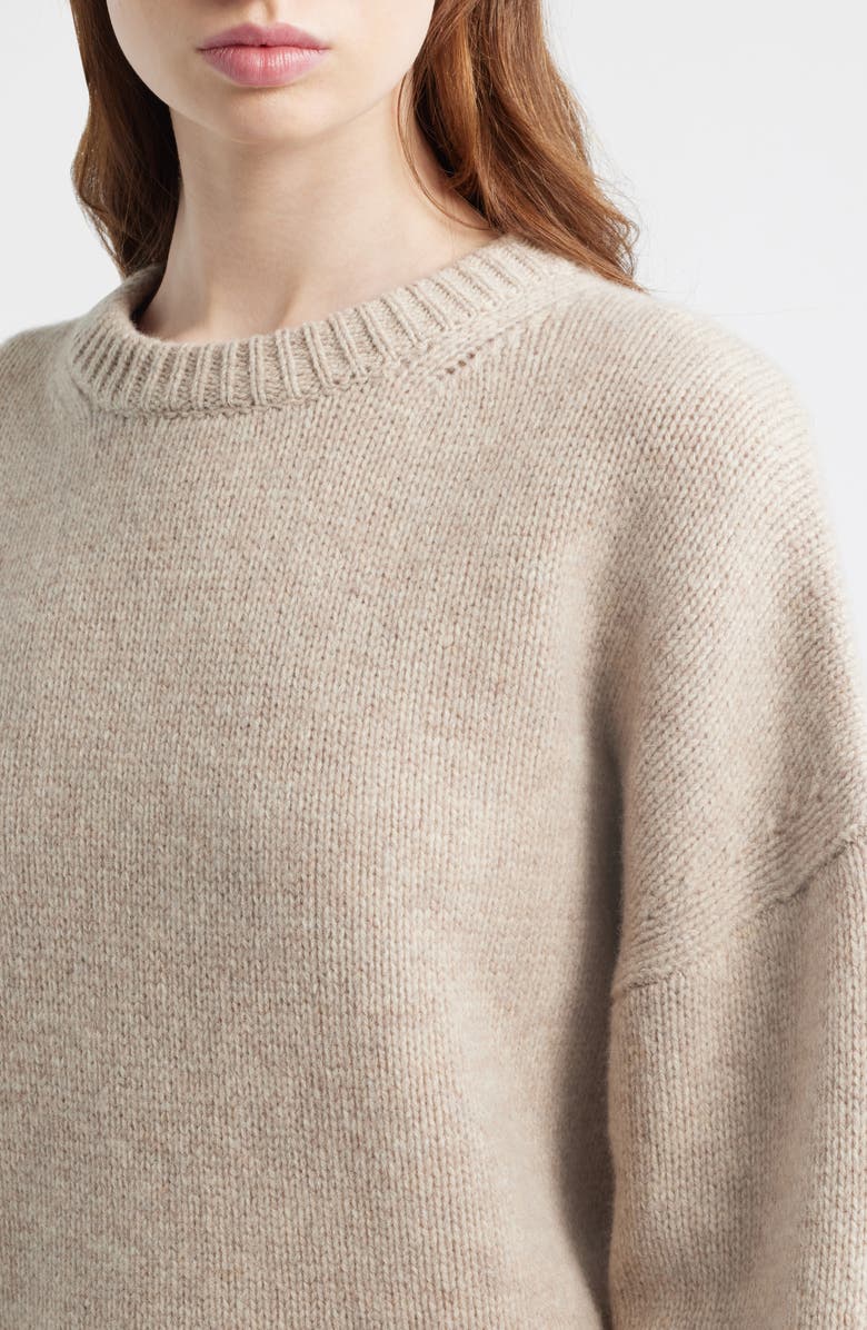 HOUSE OF CB Bear Chunky Relaxed Wool Sweater, Alternate, color, Oatmeal