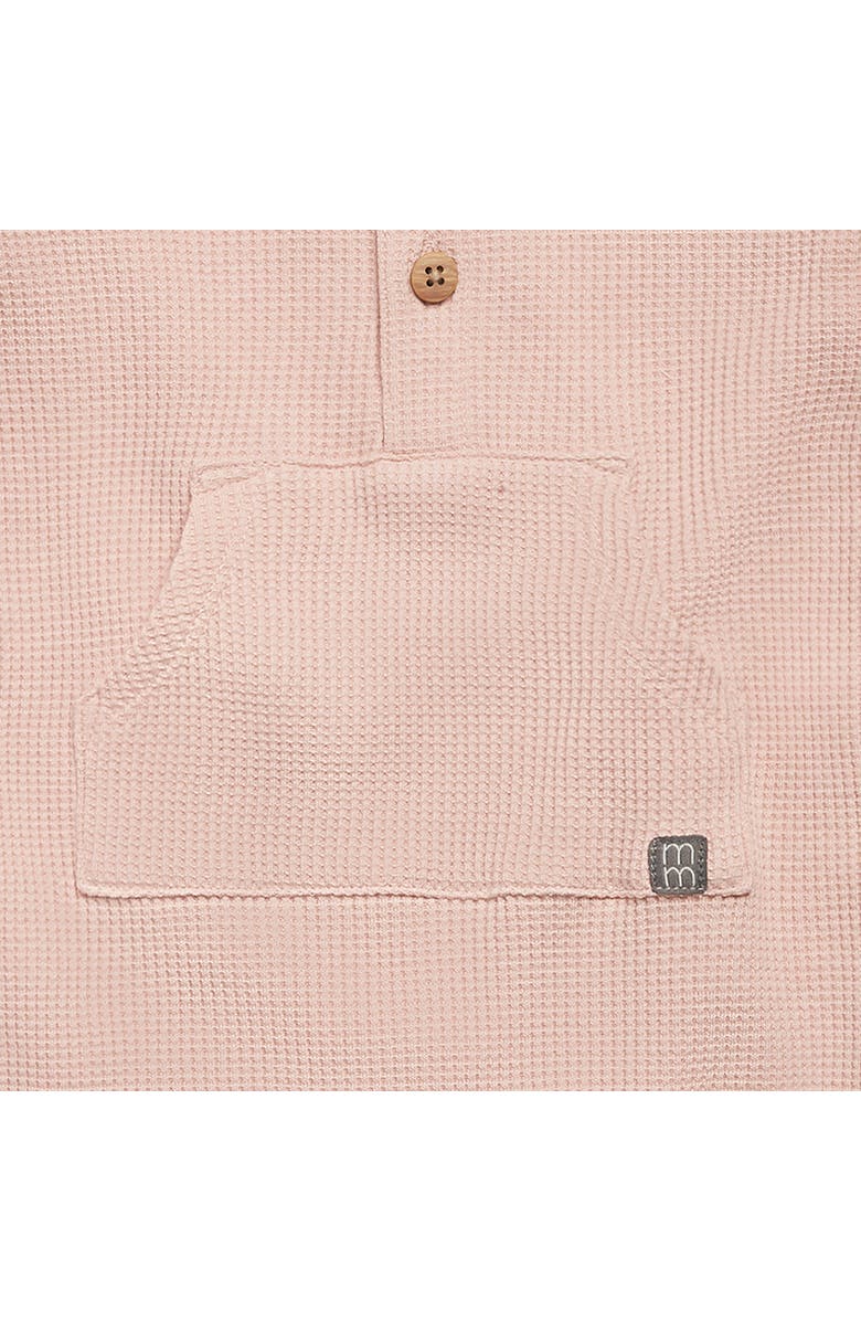 Modern Moments<sup>™</sup> by Gerber Waffle Knit Romper with Kangaroo Pocket, Alternate, color, Pink