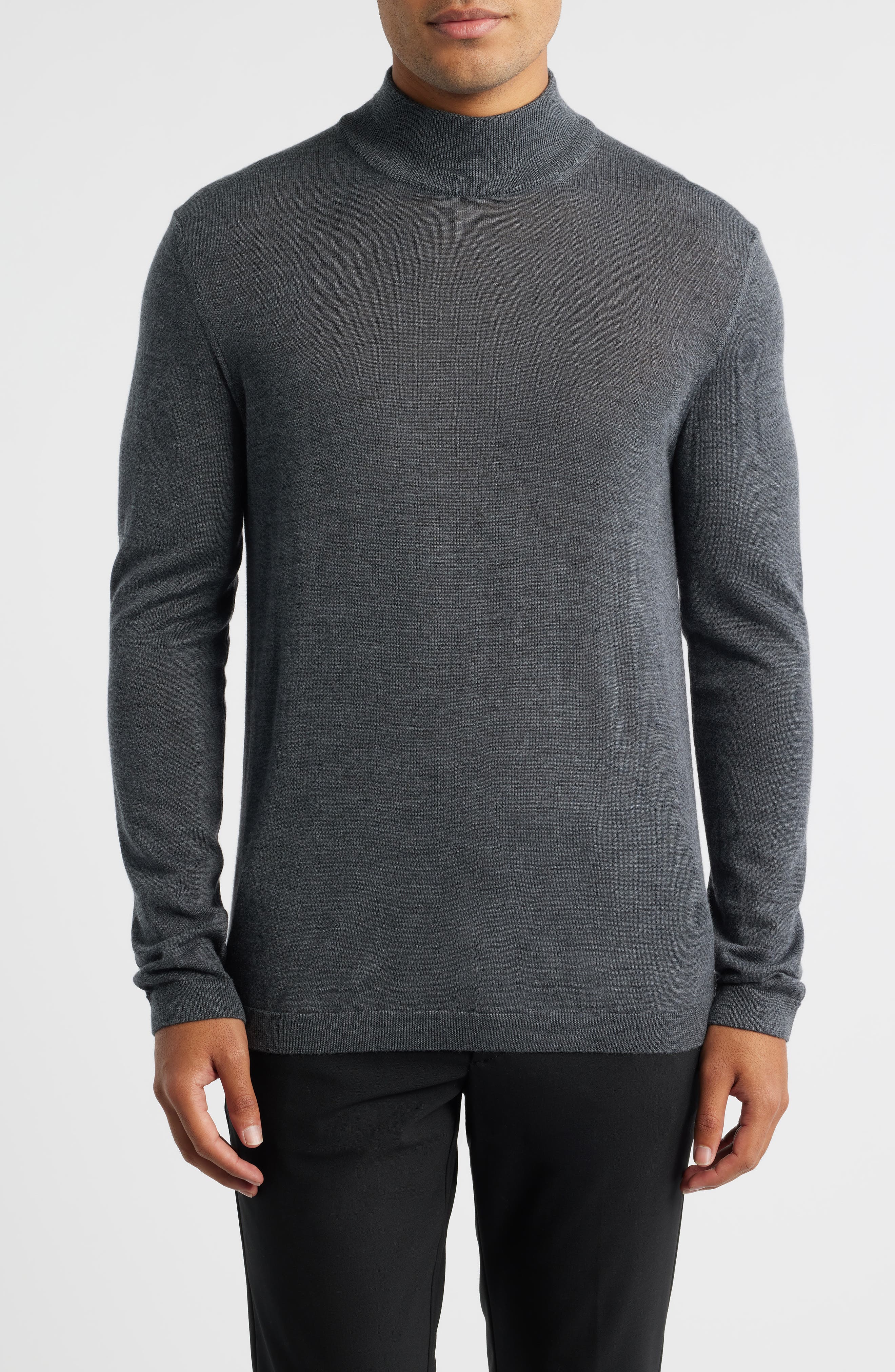 Jack Victor Mock Neck Wool & Silk Sweater