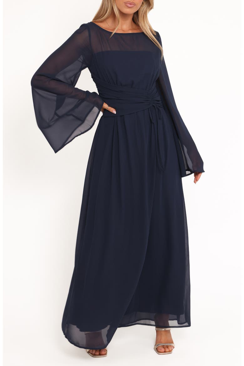 Samara Long Sleeve Maxi Dress, Main, color, NAVY