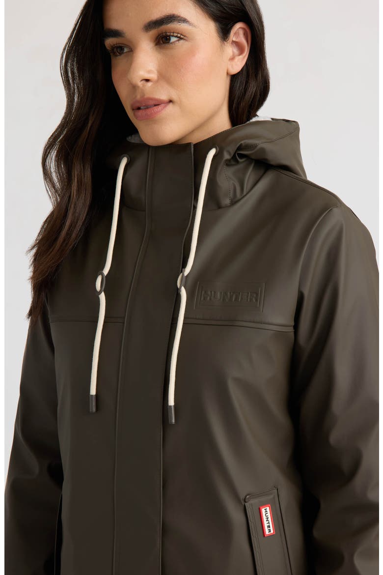 Sammy Water Repellent Long Rubberized Raincoat, Alternate, color, BROWNIE