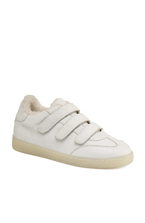Jslides Harper Shearling Lined Sneaker In White