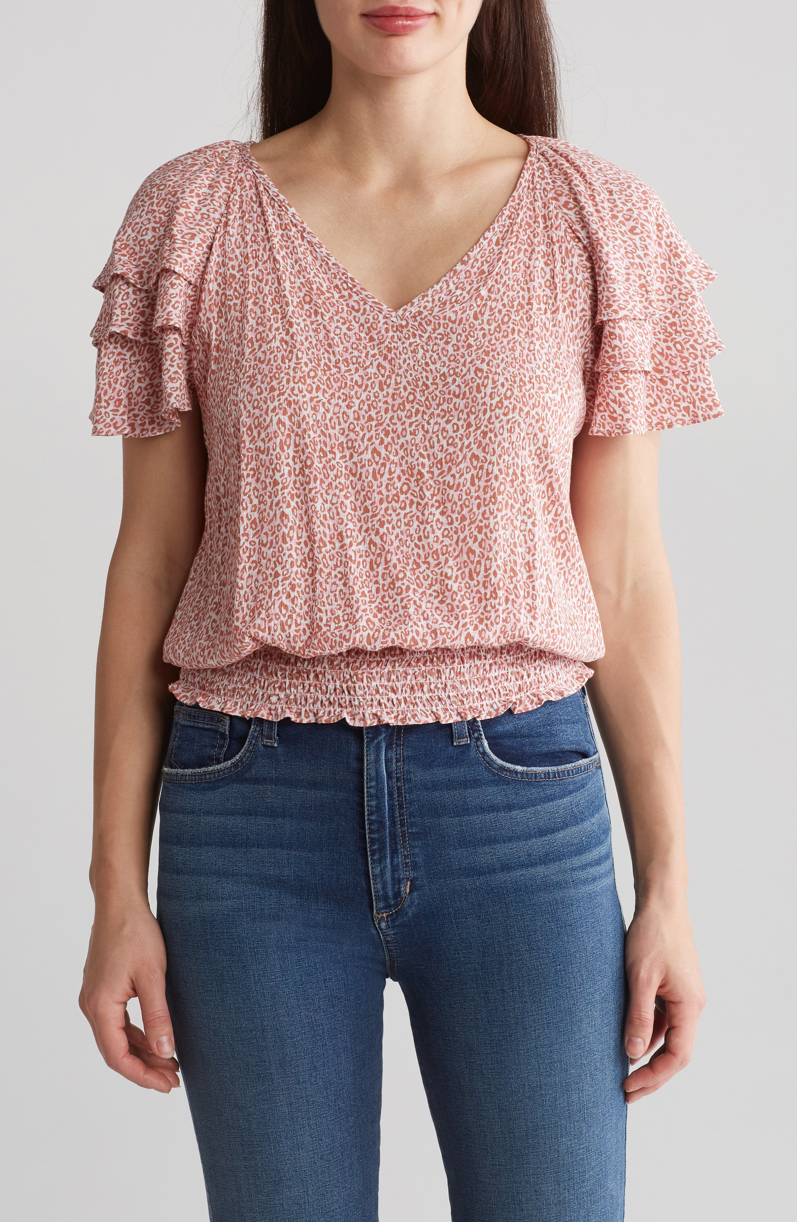 1.STATE Flutter Sleeve Top (Women) | Nordstromrack