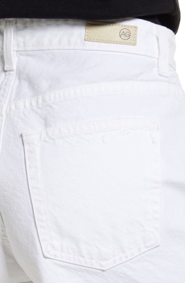 AG Alexxis High Waist Wedgie Shorts, Alternate, color, Authentic White