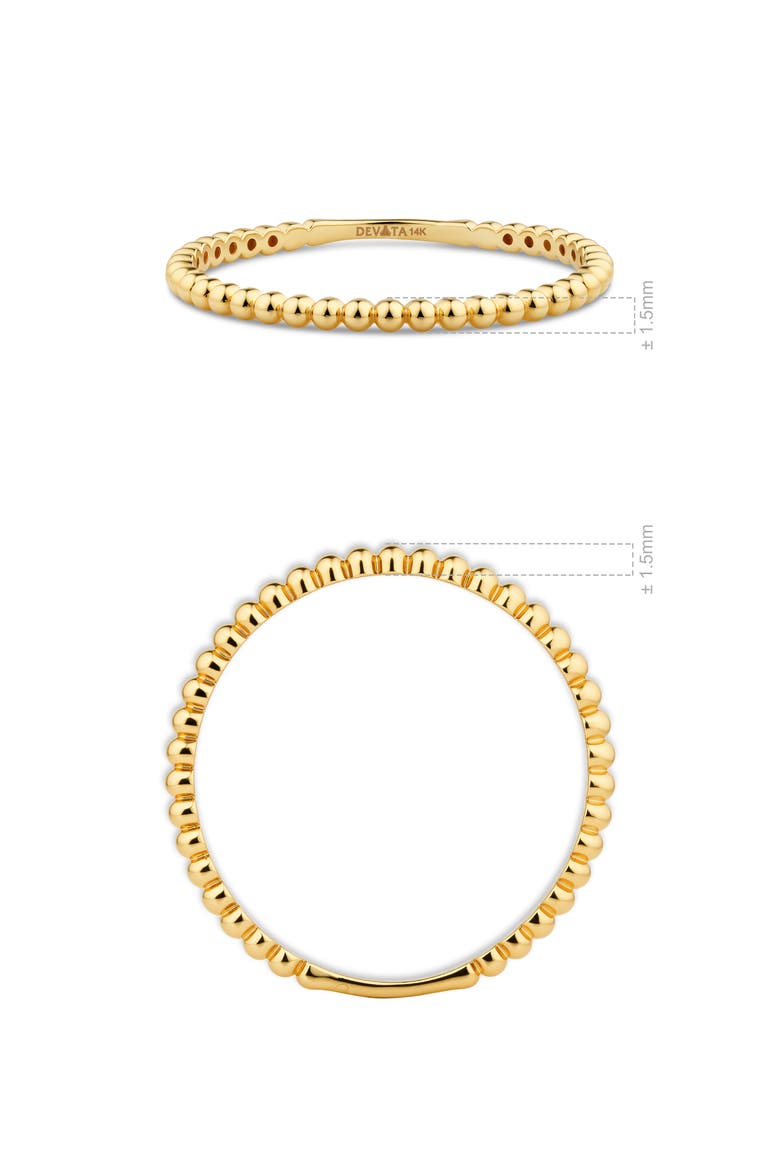 Beaded Ball Ring in 14K Gold, Alternate, color, Yellow Gold