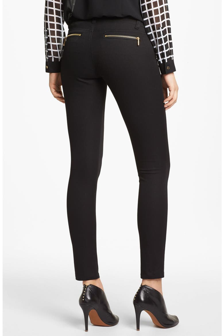'Rocker' Stretch Twill Skinny Pants, Alternate, color, BLACK