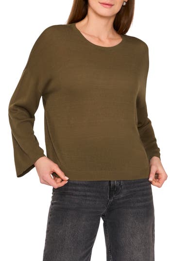 HALOGEN HALOGEN® FINE GAUGE CREWNECK SWEATER