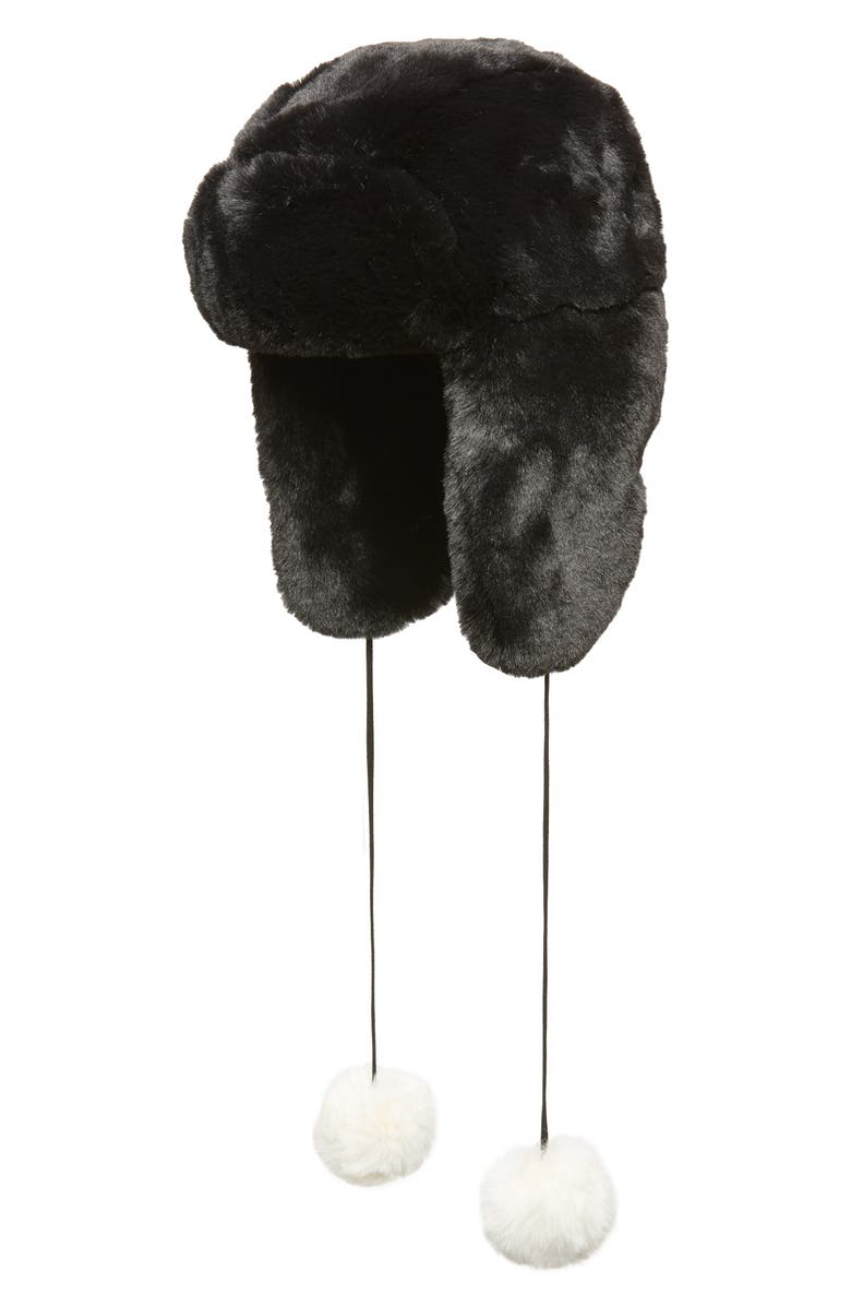 Heurueh Luxe Faux Fur Trapper Hat, Main, color, 