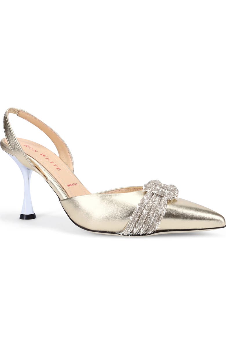 Ron White x The Devil Wears Prada Slingback Pointed Toe Pump, Main, color, Platino