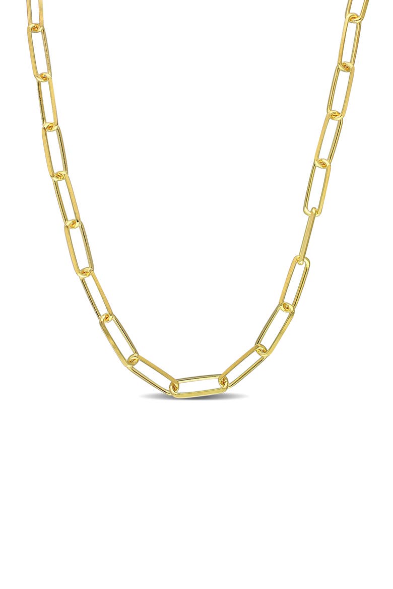 Men's Paperclip Chain Necklace, Main, color, YELLOW