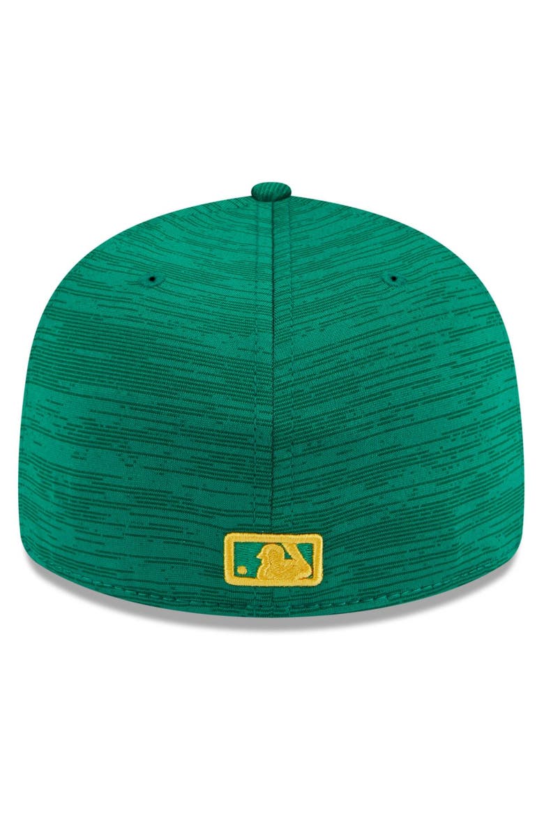 Men's New Era  Green Oakland Athletics 2024 Clubhouse Low Profile 59FIFTY Fitted Hat, Alternate, color, Green