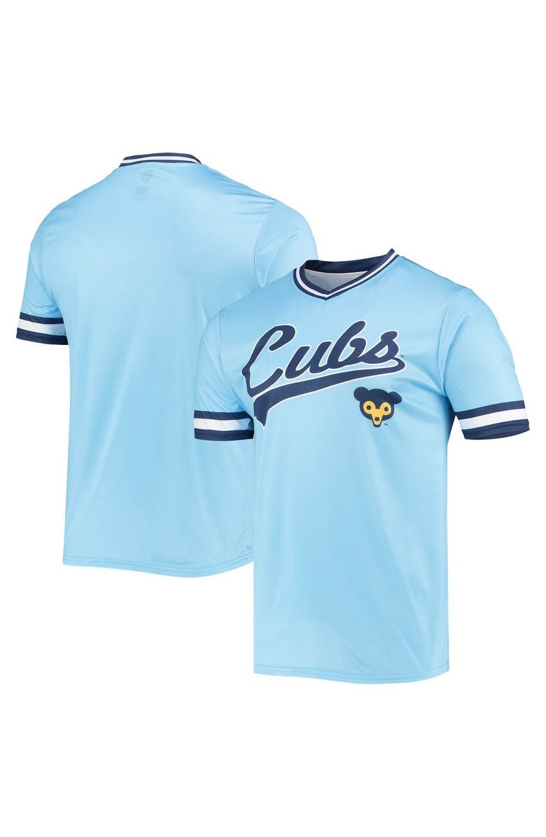 STITCHES Men's Stitches Blue/Royal Chicago Cubs Cooperstown Collection V-Neck Team Color Jersey, Main, color, 