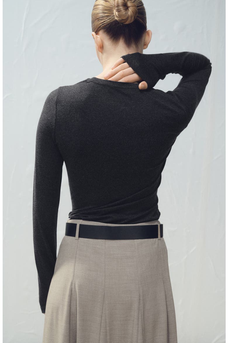 Combine Drape Top, Alternate, color, DARK HEATHER GREY