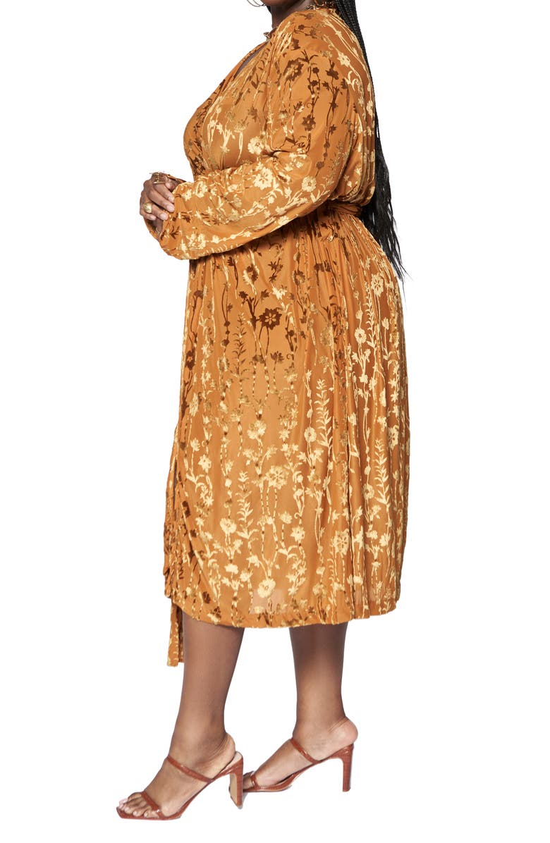 Zelie for She Caravan Burnout Velvet Duster Jacket, Alternate, color, 